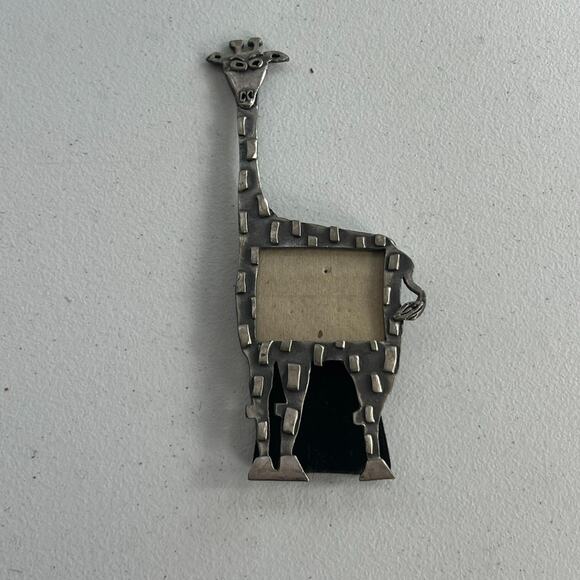 VTG Ashleigh Manor Pewter Giraffe Photo Frame By Ruth Reynold - Picture 1 of 7